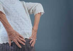 Elderly women with pain.